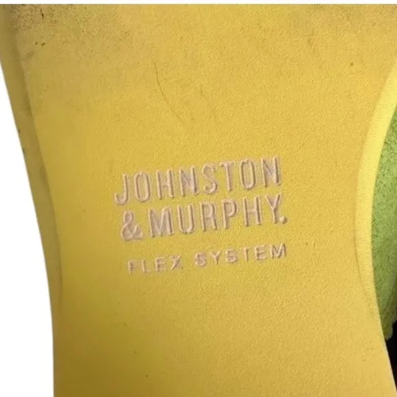 Johnston &amp; Murphy Derby Oxford Suede Shoes Blue Yellow Lime Women’s Size 8.5