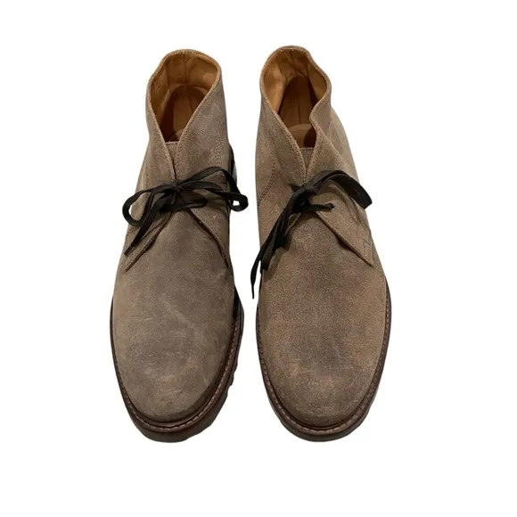 Johnston &amp; Murphy Distressed Nubuck Leather Chukka Boots, Sz 10.5