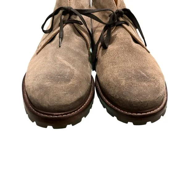 Johnston &amp; Murphy Distressed Nubuck Leather Chukka Boots, Sz 10.5