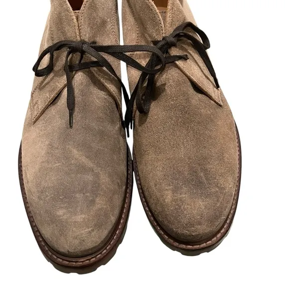 Johnston &amp; Murphy Distressed Nubuck Leather Chukka Boots, Sz 10.5