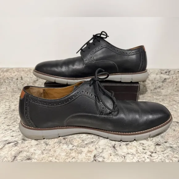 Johnston &amp; Murphy Holden Plain Toe Casual Dress Shoes Size 13M Black