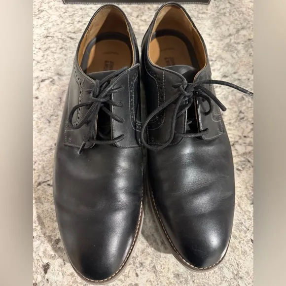 Johnston &amp; Murphy Holden Plain Toe Casual Dress Shoes Size 13M Black