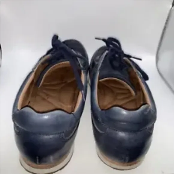 Johnston &amp; Murphy Malek Casual Sneakers Navy Blue Calkskin/ Suede US 8.5D