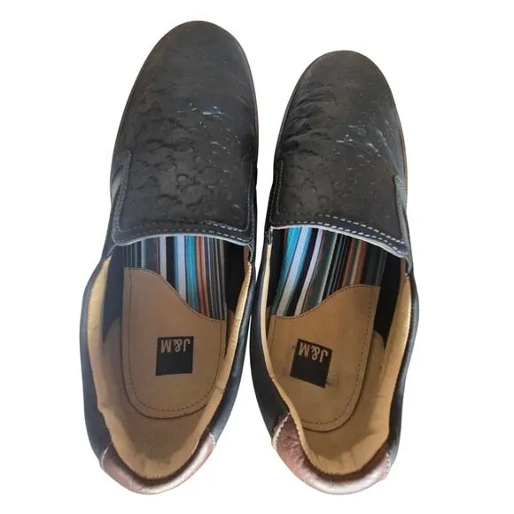 Johnston &amp; Murphy Men's McGuffey Skull Embossed Slip-On Shoes 9 1/2 M