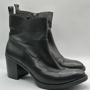JOHNSTON &amp; MURPHY™️ Size 9.5M 'BRAELYN' Black Italian Calfskin Ankle Boots