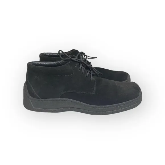 Johnston &amp; Murphy ❁ Suede Lace Up Chukka Ankle Boots Handcrafted Shoe ❁ Black 11