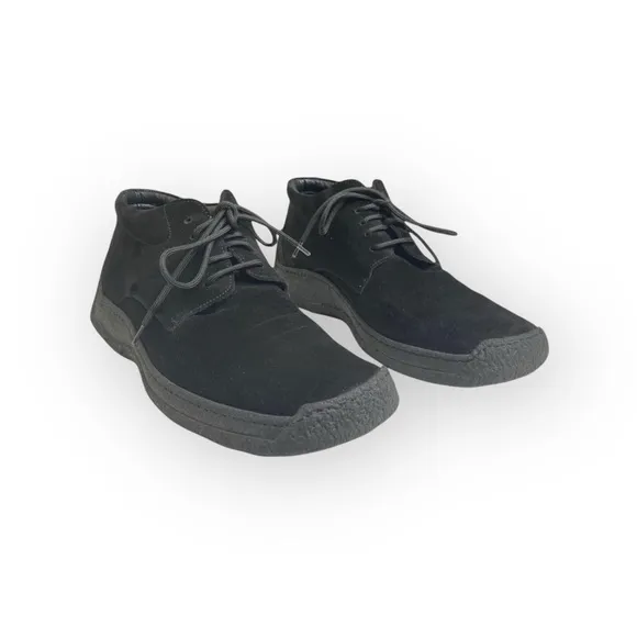 Johnston &amp; Murphy ❁ Suede Lace Up Chukka Ankle Boots Handcrafted Shoe ❁ Black 11