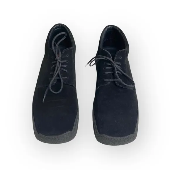 Johnston &amp; Murphy ❁ Suede Lace Up Chukka Ankle Boots Handcrafted Shoe ❁ Black 11