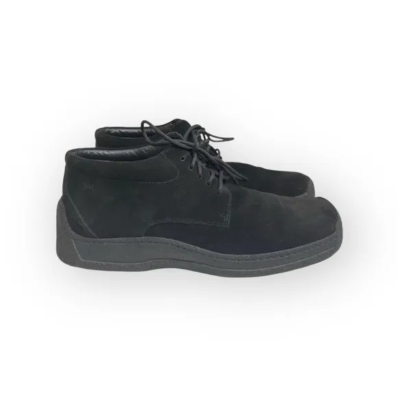 Johnston &amp; Murphy ❁ Suede Lace Up Chukka Ankle Boots Handcrafted Shoe ❁ Black 11