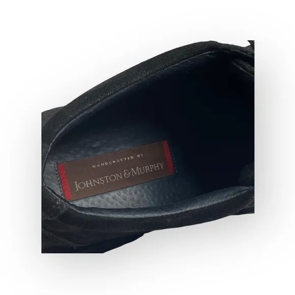 Johnston &amp; Murphy ❁ Suede Lace Up Chukka Ankle Boots Handcrafted Shoe ❁ Black 11