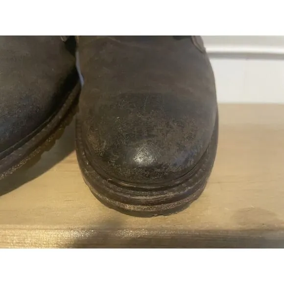 JOHNSTON MURPHY 241710 Brown Distressed Leather Ankle Boots Size 10 Italy Made