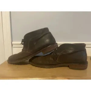 JOHNSTON MURPHY 241710 Brown Distressed Leather Ankle Boots Size 10 Italy Made