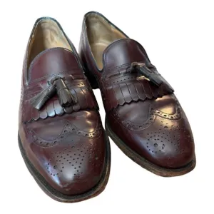 Johnston Murphy Limited Collection Burgundy Leather Wingtip Shoes Men's size 10