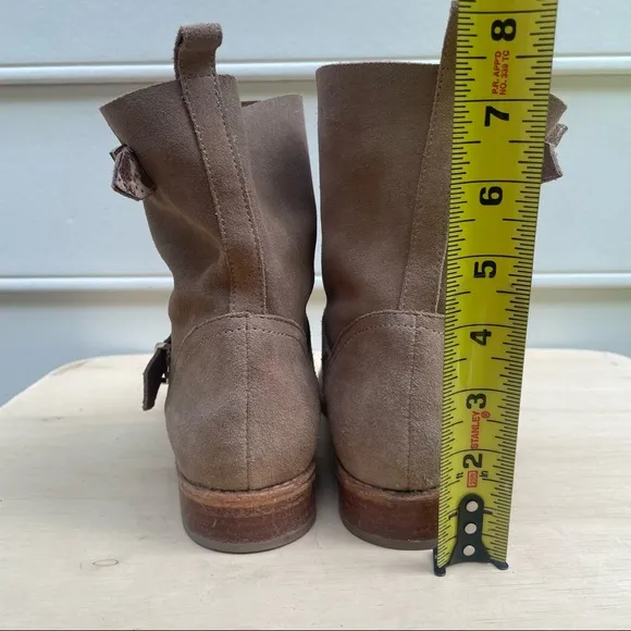 Joie Hoxton Cement Suede moto boots 38.5