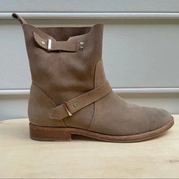 Joie Hoxton Cement Suede moto boots 38.5