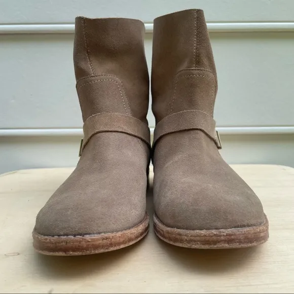 Joie Hoxton Cement Suede moto boots 38.5