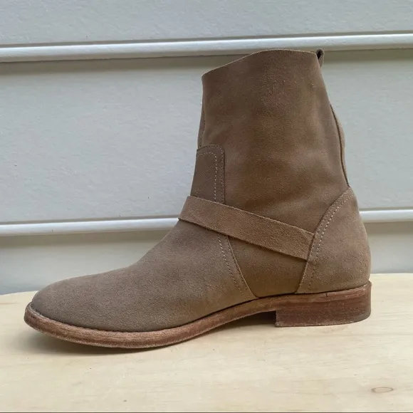 Joie Hoxton Cement Suede moto boots 38.5