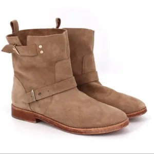 Joie Hoxton Cement Suede moto boots 38.5