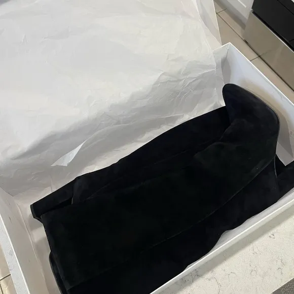 Jonak Paris NIB luxury black leather suede Over the Knee Boots