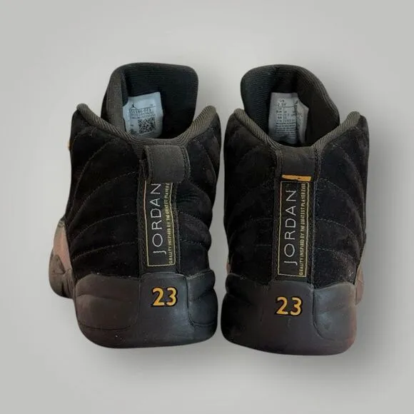 Jordan 12 Retro Youth Shoes Size 2.5 | Black Taxi Suede Nike Air 151186 071
