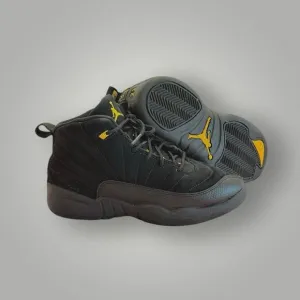 Jordan 12 Retro Youth Shoes Size 2.5 | Black Taxi Suede Nike Air 151186 071