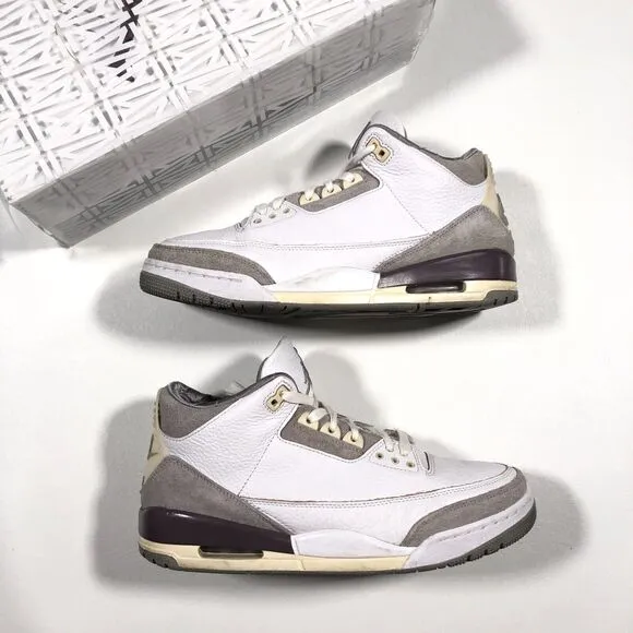 Jordan 3 Retro SP A Ma Maniére (Women's) W11.5 Mens 10 Pre Owned W/ Box White