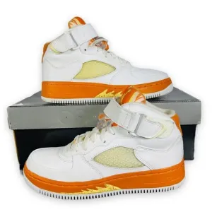 Jordan AJF 5 GS 2008 White/Carrot-Lemon 318603-181 Youth 4.5 Women's 6