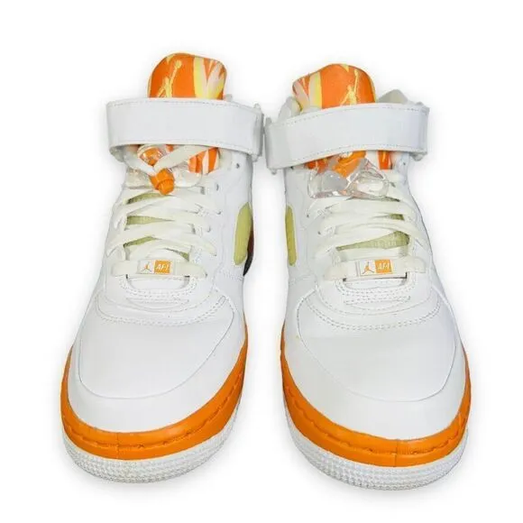 Jordan AJF 5 GS 2008 White/Carrot-Lemon 318603-181 Youth 4.5 Women's 6