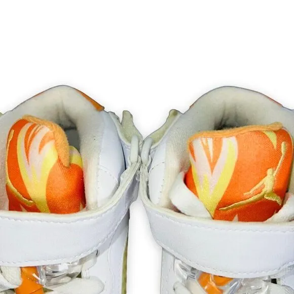 Jordan AJF 5 GS 2008 White/Carrot-Lemon 318603-181 Youth 4.5 Women's 6