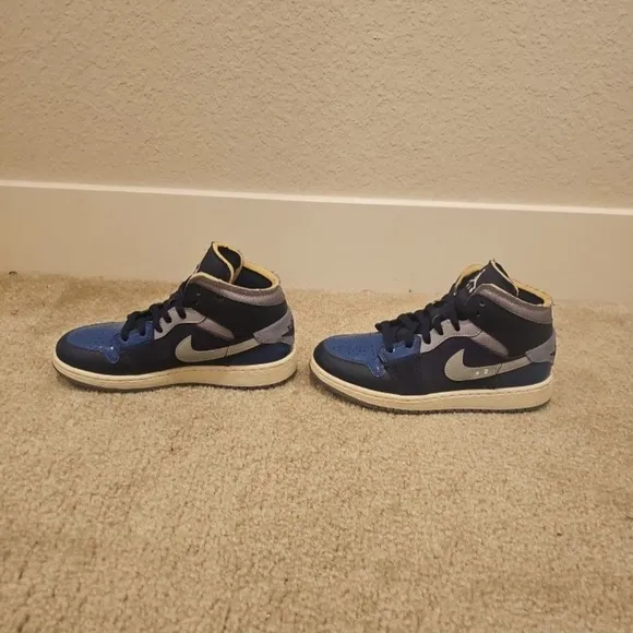 Jordan Blue and Tan Sneakers with Suede Accents