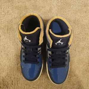 Jordan Blue and Tan Sneakers with Suede Accents