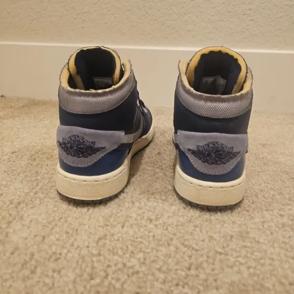 Jordan Blue and Tan Sneakers with Suede Accents