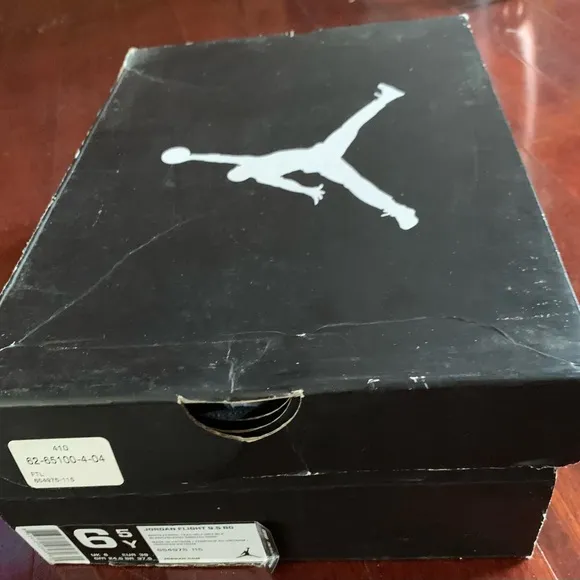 Jordan Flight 9.5 BG White Teal Gray Black,size 6.5Y, With Original Box