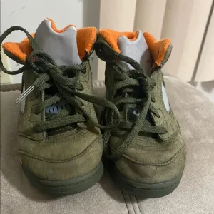 Jordan Green and Orange Low-Top Sneakers