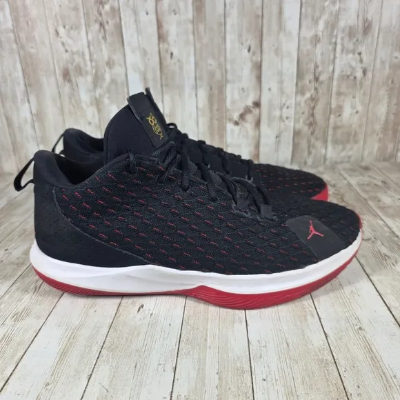 Jordan Low Basketball Shoes Performance Athletic Black Red Mens Size 13