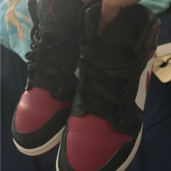 Jordan Red and Black Sneakers Classic Design