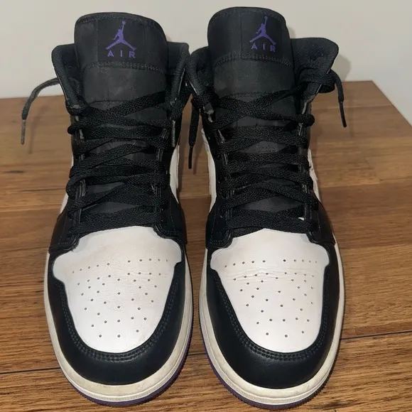 Jordans Men's Air Jordan 1 Mid court purple size 12 ( 554724-095)