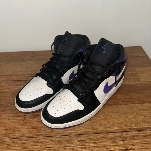 Jordans Men's Air Jordan 1 Mid court purple size 12 ( 554724-095)