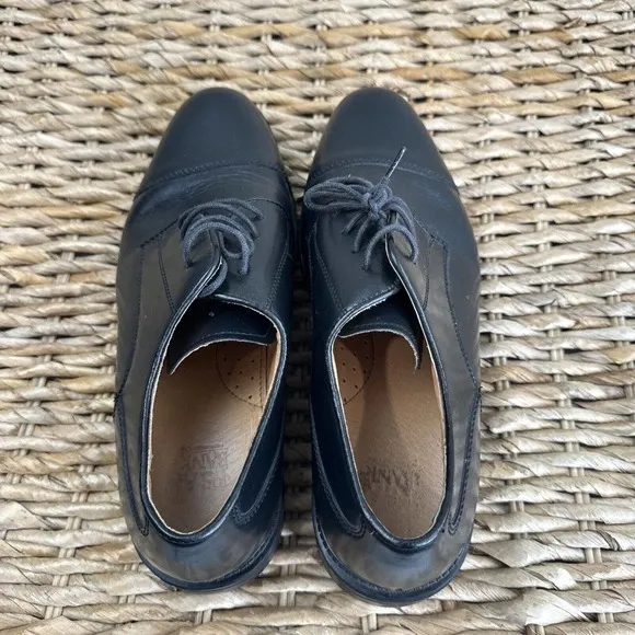 Jos A Bank Men Shoes 10.5 Black Cap Toe Oxford Lace Up Leather Classic Career