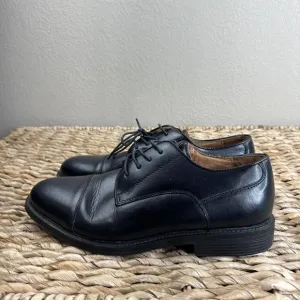 Jos A Bank Men Shoes 10.5 Black Cap Toe Oxford Lace Up Leather Classic Career