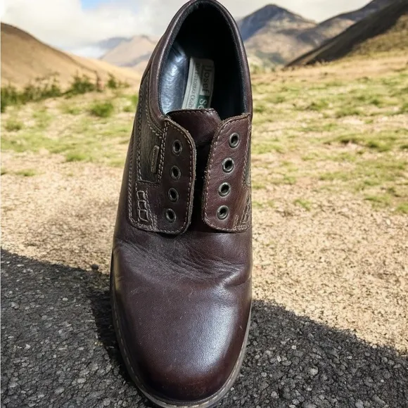 Josef Seibel Brown Leather Oxfords with Sturdy Soles 44 EUR 11 US
