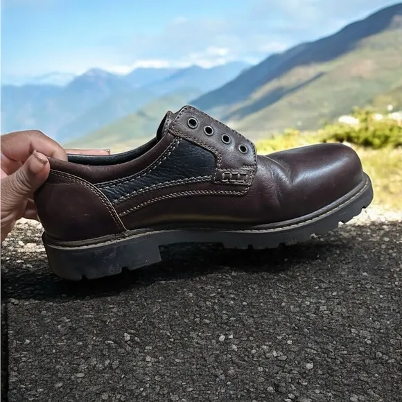 Josef Seibel Brown Leather Oxfords with Sturdy Soles 44 EUR 11 US