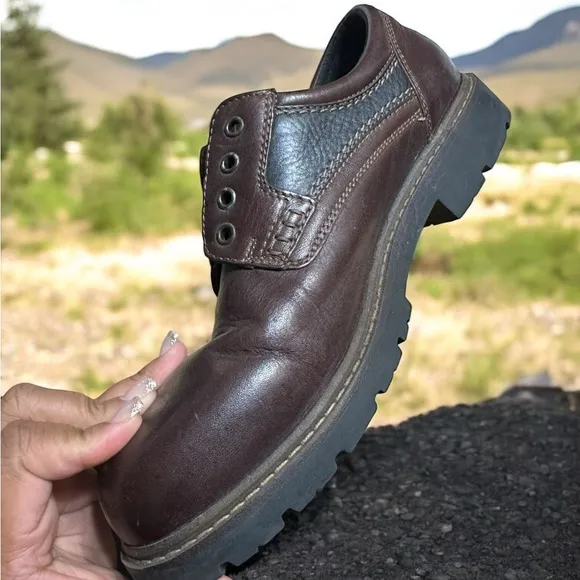 Josef Seibel Brown Leather Oxfords with Sturdy Soles 44 EUR 11 US