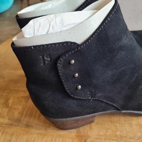 Josef Seibel Daphne Black Leather Block Heel Ankle Boots Women’s Size 41 NEW