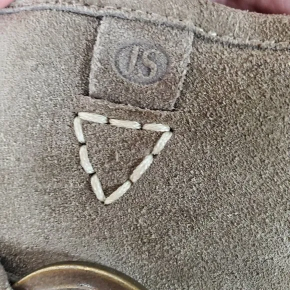 Josef Seibel Suede Harness Sage Green Ankle Boots Size 39/8-8.5