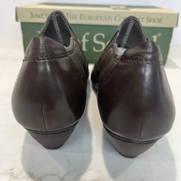 Josef Seibel Womens NEW Brown EU36  5-5.5 Tina Ruched Slip On Dress Pump Leather