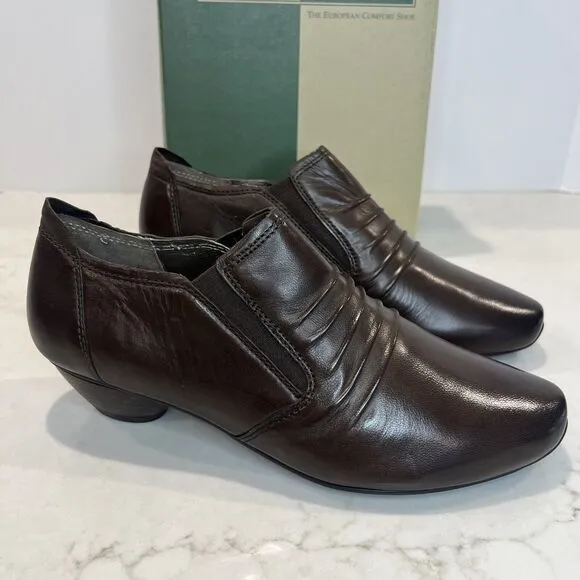 Josef Seibel Womens NEW Brown EU36  5-5.5 Tina Ruched Slip On Dress Pump Leather