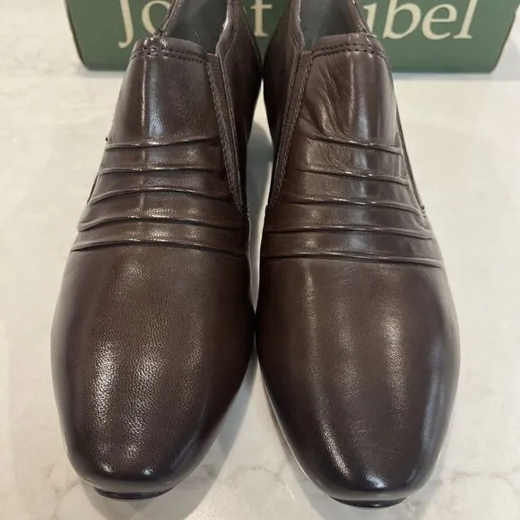 Josef Seibel Womens NEW Brown EU36  5-5.5 Tina Ruched Slip On Dress Pump Leather