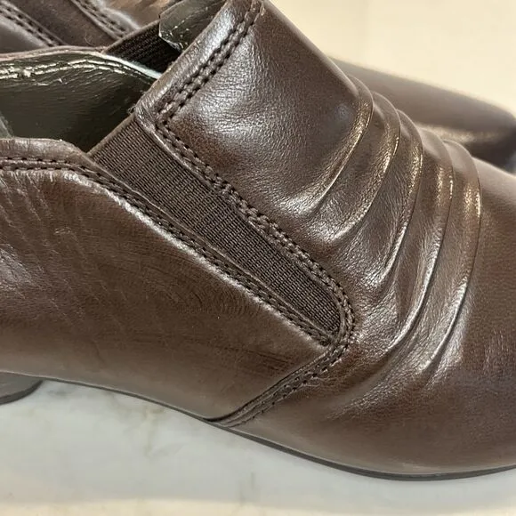 Josef Seibel Womens NEW Brown EU36  5-5.5 Tina Ruched Slip On Dress Pump Leather
