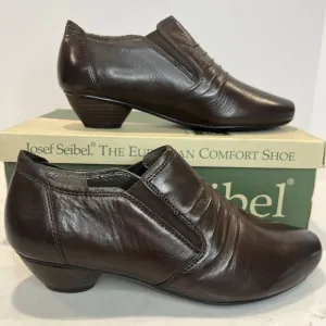 Josef Seibel Womens NEW Brown EU36  5-5.5 Tina Ruched Slip On Dress Pump Leather